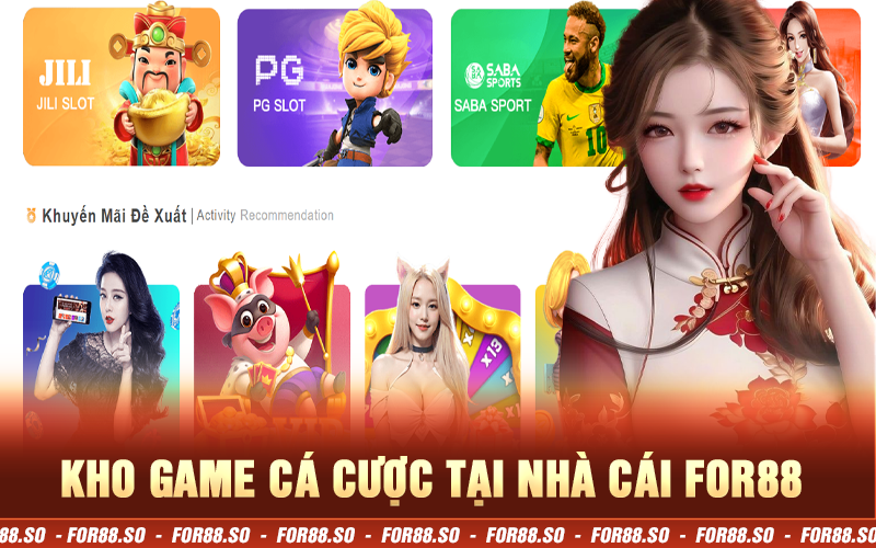 Kho game cá cược đa dạng nhà cái for88 cung cấp 